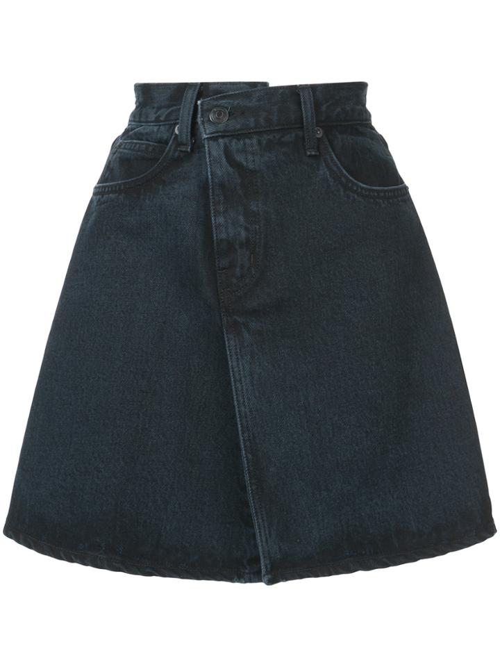 Proenza Schouler Pswl Denim Folded Skirt - Grey