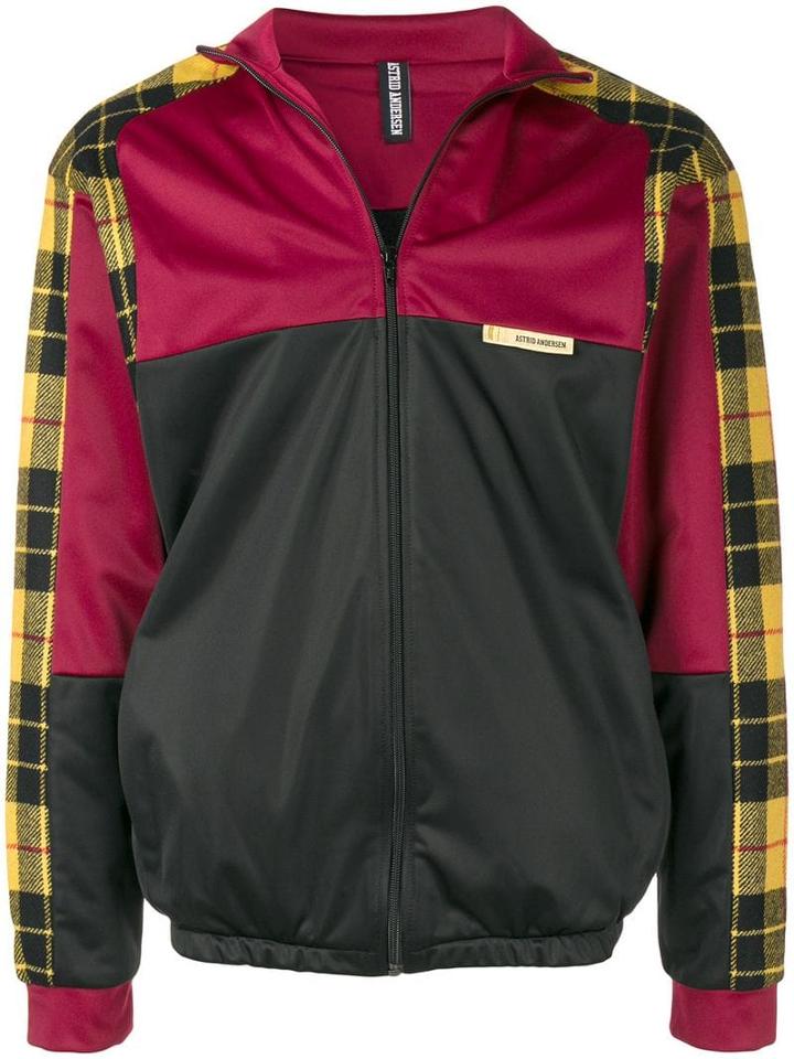 Astrid Andersen Check Panel Track Jacket - Black