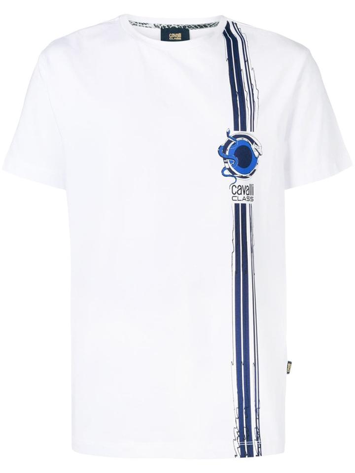 Cavalli Class Logo Print T-shirt - White