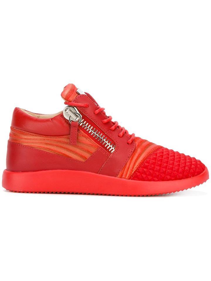 Giuseppe Zanotti Design Runner Mid-top Sneakers - Red
