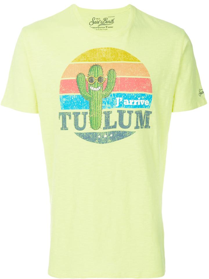 Mc2 Saint Barth Cactus Graphic Print T-shirt - Yellow & Orange