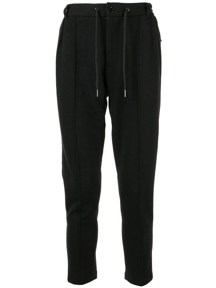 Loveless Welt Detail Tapered Trousers - Black
