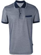 Pal Zileri - Contrast Collar Polo Shirt - Men - Cotton - L, Blue, Cotton