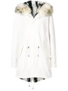 Furs66 Fur Hooded Parka - White