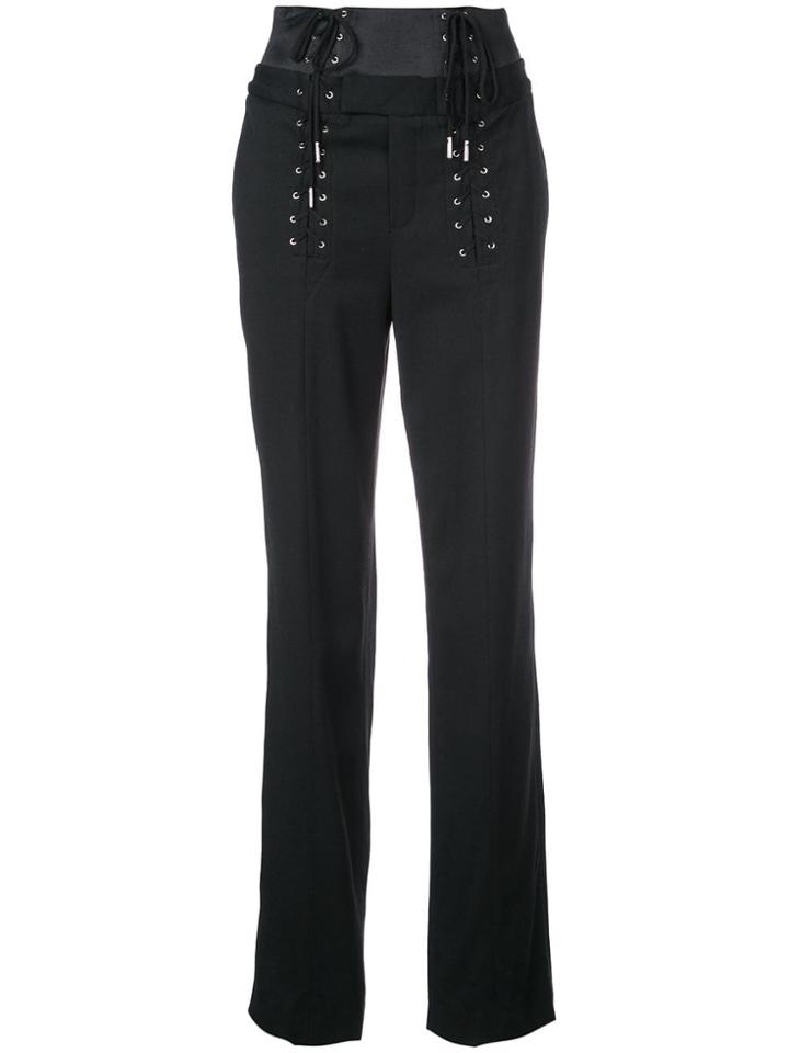 Fleur Du Mal Corset Lace Up Pant - Black