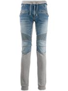 Balmain Hybrid Slim-fit Trousers - Blue