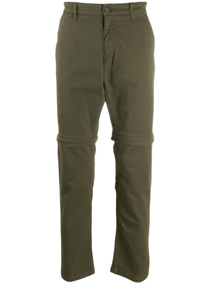 Kenzo Zipped Chino Trousers - Green