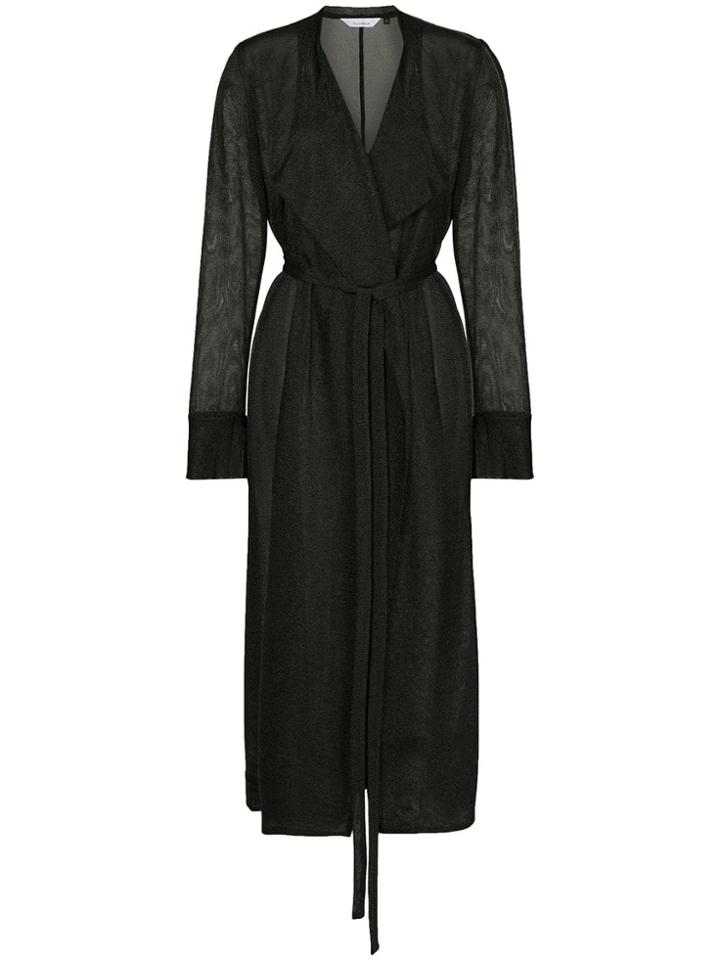 Kacey Devlin Sheer Wrap Jacket - Black