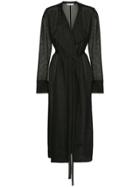 Kacey Devlin Sheer Wrap Jacket - Black