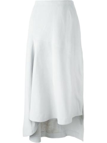Martine Jarlgaard - Asymmetric Skirt - Women - Lamb Skin/viscose - 8, Women's, Grey, Lamb Skin/viscose