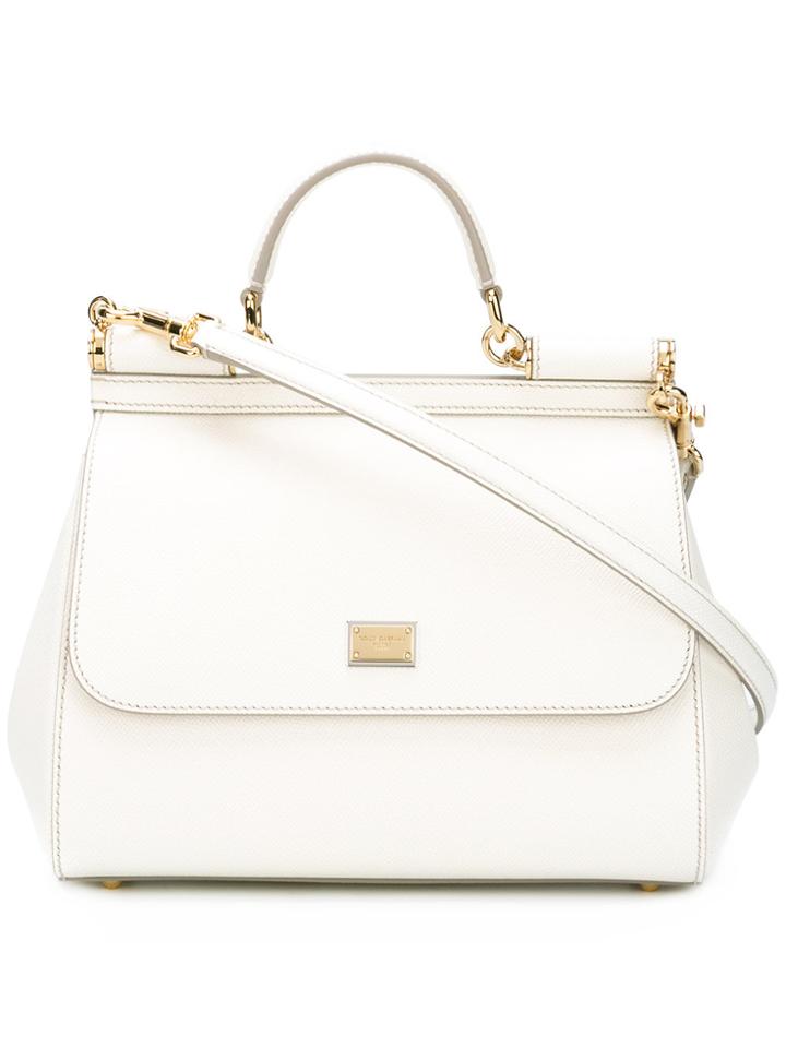 Dolce & Gabbana Medium Sicily Tote - White