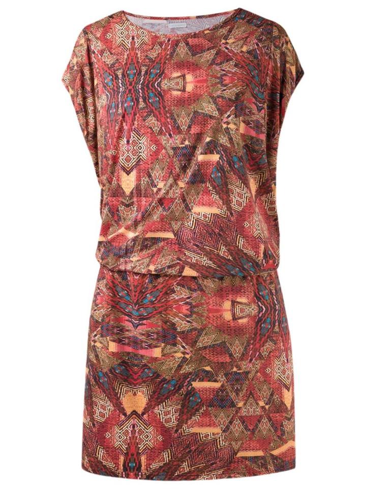 Lygia & Nanny Printed Tunic Dress, Women's, Size: 42, Red, Polyamide/spandex/elastane