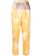 Forte Forte Floral Print Trousers - Yellow