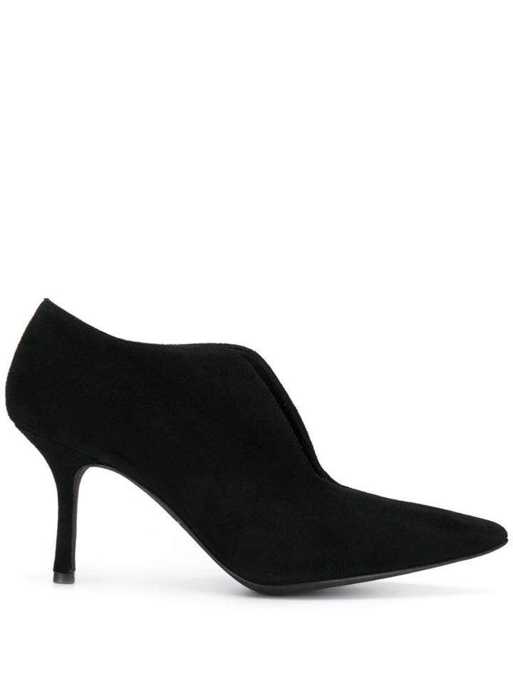 Marc Ellis Front Slit Heeled Pumps - Black