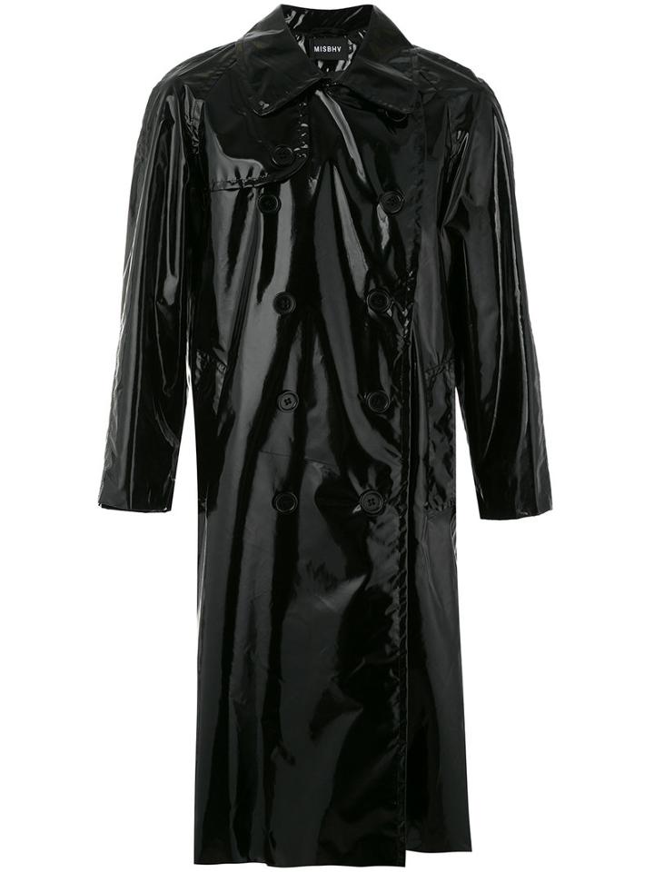 Misbhv - Double Breasted Coat - Men - Polyester/polyurethane/viscose - L, Black, Polyester/polyurethane/viscose