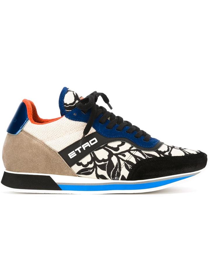 Etro Panelled Sneakers, Women's, Size: 39, Polyester/leather/suede/rubber