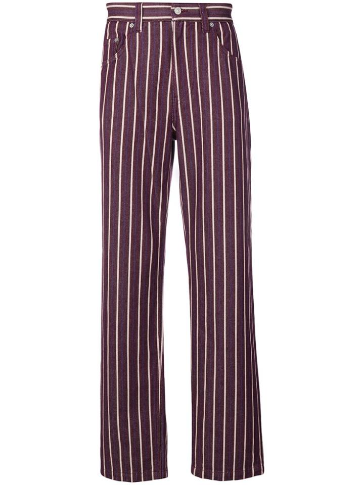 Napa By Martine Rose Striped Wide Leg Jeans - Red