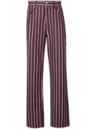 Napa By Martine Rose Striped Wide Leg Jeans - Red