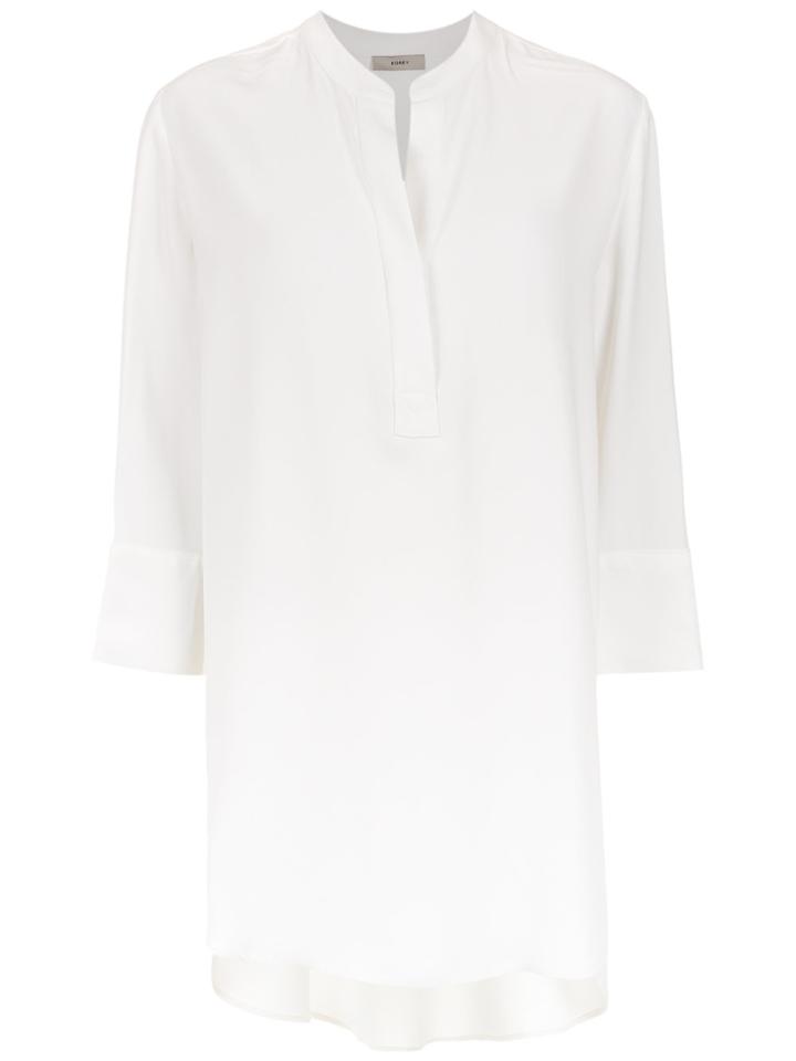Egrey Long Sleeved Shirt Dress - White