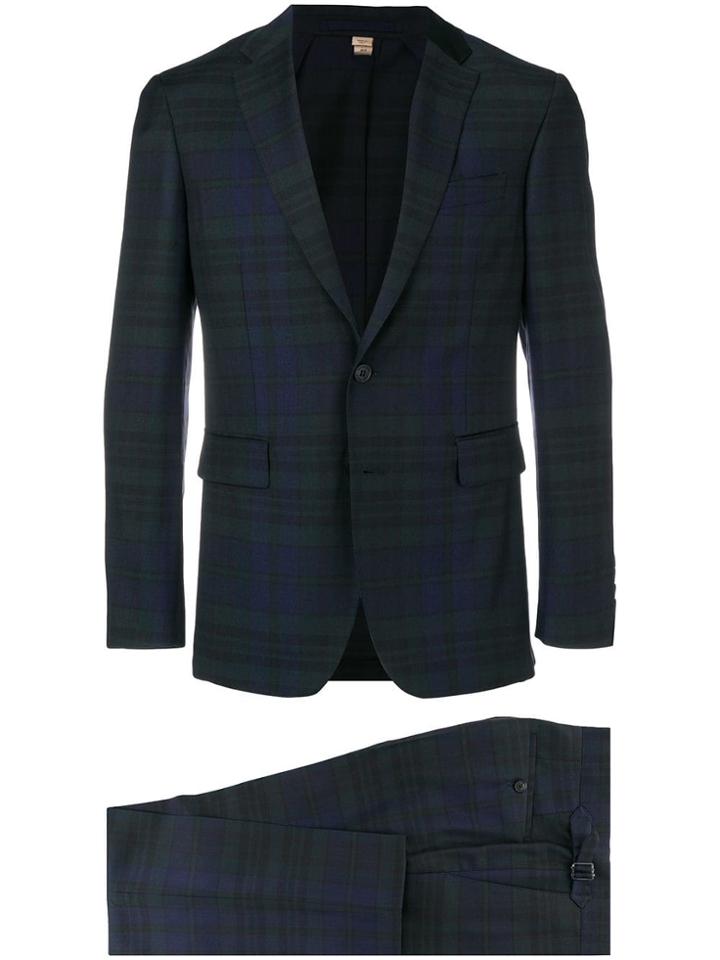 Burberry Slim-fit Check Suit - Blue