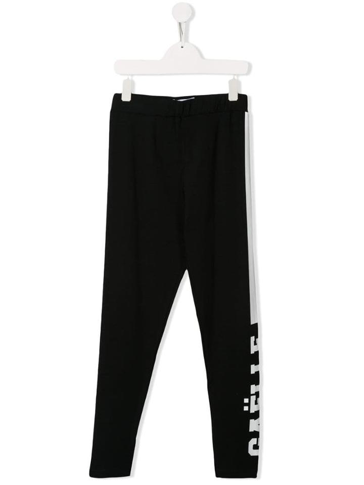 Gaelle Paris Kids Logo Print Leggings - Black