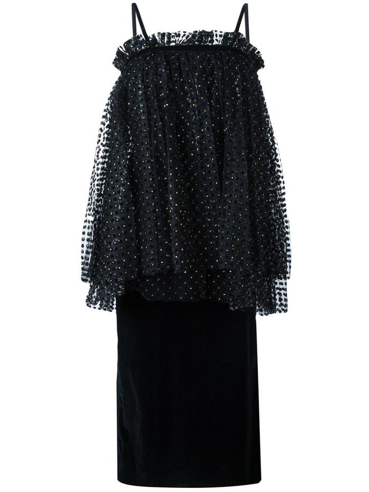 Isa Arfen Gathered Dress, Women's, Size: 8, Black, Cotton/spandex/elastane/viscose/polyester