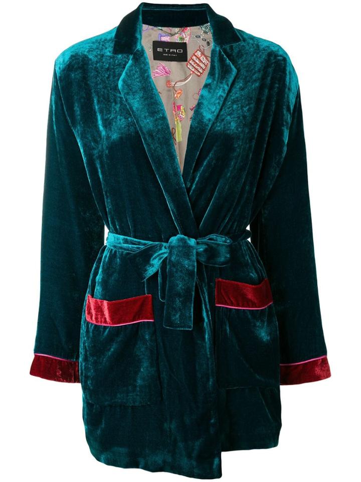 Etro Colourblock Kimono Jacket - Green