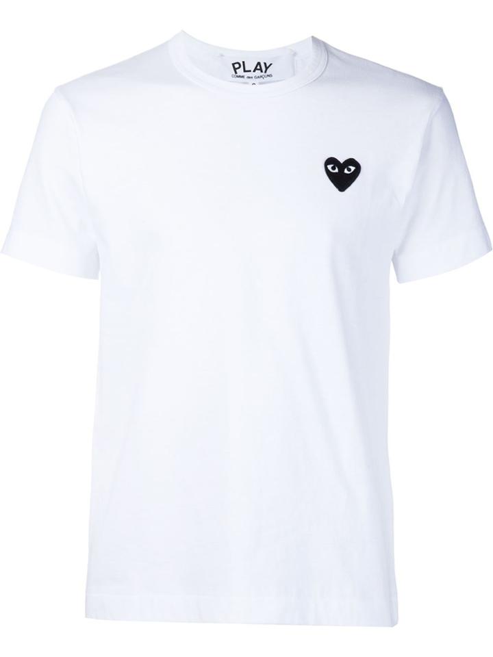 Comme Des Garçons Play Heart Motif T-shirt - White