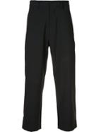 Second/layer Tailored Cropped Trousers, Men's, Size: 36, Black, Cotton/spandex/elastane/virgin Wool