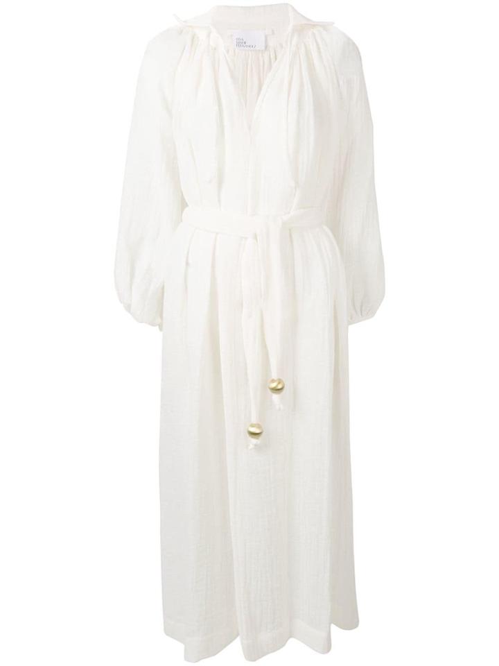 Lisa Marie Fernandez Long Belted Tunic Dress - White