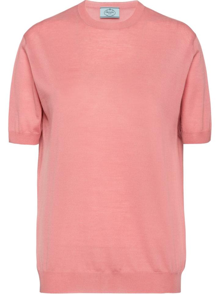 Prada Knitted Tee - Pink & Purple