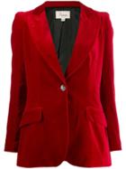 Temperley London Velvet Blazer - Red