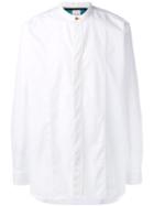 Paul Smith Band Collar Shirt, Men's, Size: Xl, White, Cotton