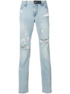 Rta Distressed Slim-fit Jeans - Blue
