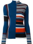 Kenzo Colour Block Jumper, Women's, Size: Large, Blue, Wool