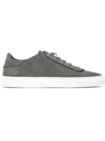 Hypnotic Yellow Classic Lace-up Sneakers, Men's, Size: 41, Grey, Suede/leather/rubber