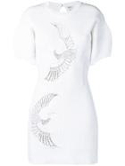 Kenzo Flying Phoenix Ribbed Dress - White