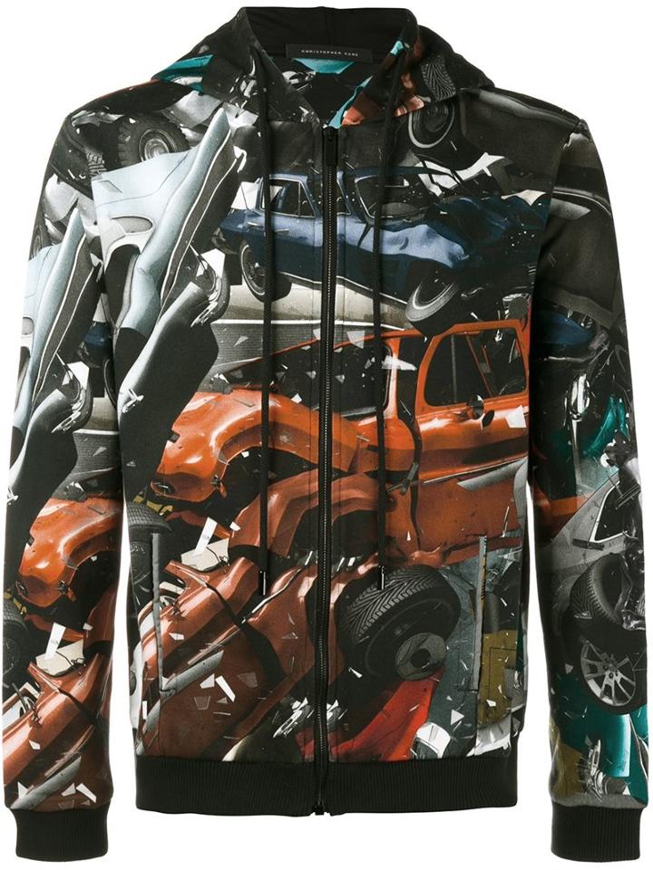 Christopher Kane Car Crash Print Hoodie, Men's, Size: Small, Cotton