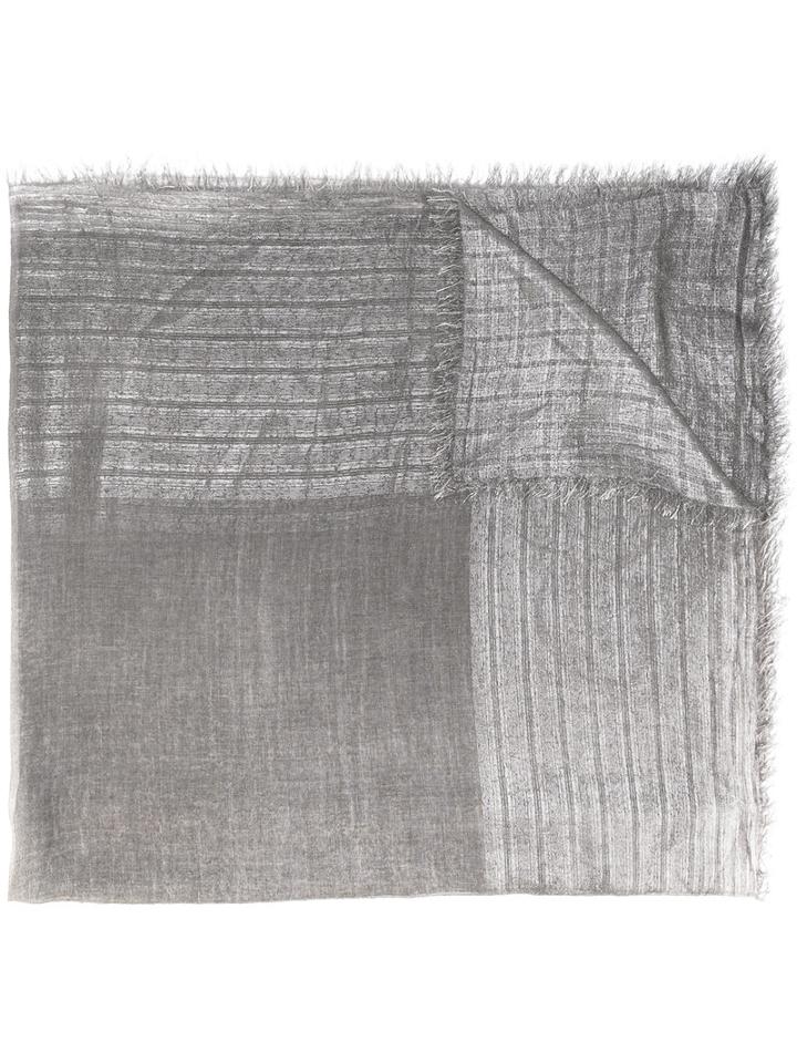 Faliero Sarti - Shimmer Scarf - Men - Silk/polyester/cupro/modal - One Size, Grey, Silk/polyester/cupro/modal