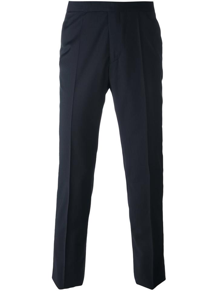 Maison Margiela Straight-leg Trousers, Men's, Size: 48, Blue, Cotton/viscose/virgin Wool