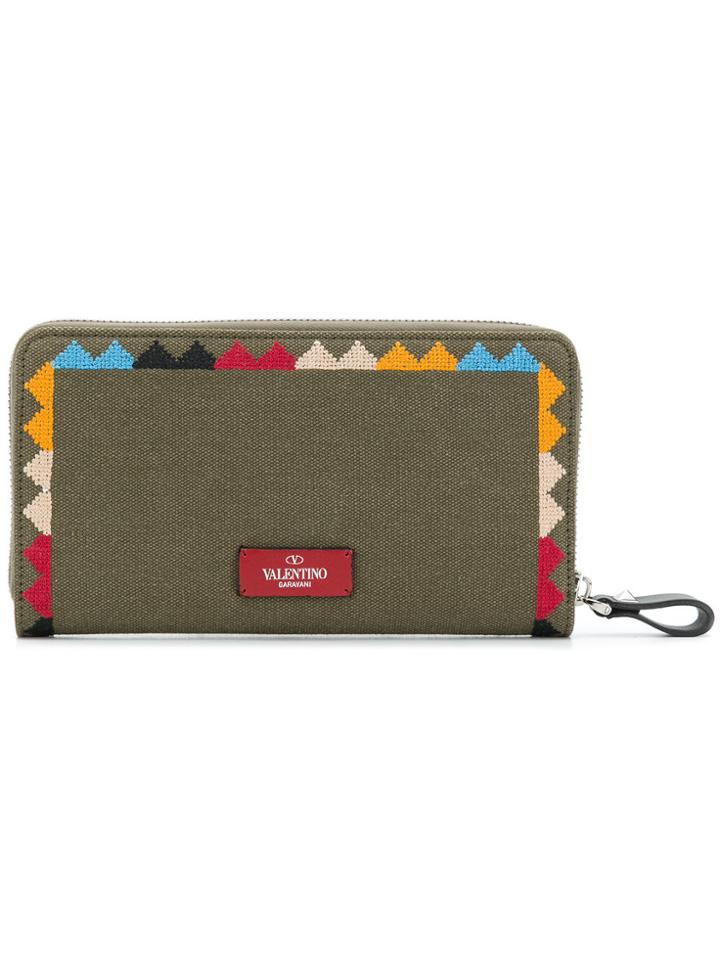 Valentino Valentino Garavani Bordado Continental Wallet - Green