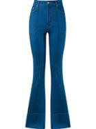 Amapô High Waist Flared Jeans, Women's, Size: 46, Blue, Cotton/spandex/elastane