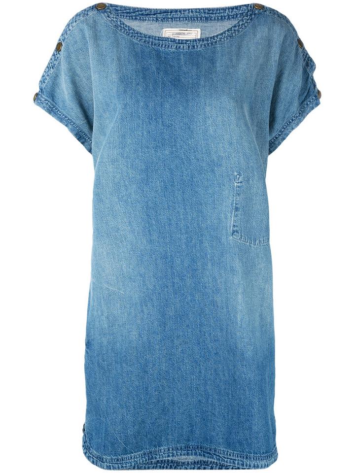 Current/elliott - The Denim Tee Dress - Women - Cotton - 2, Blue, Cotton