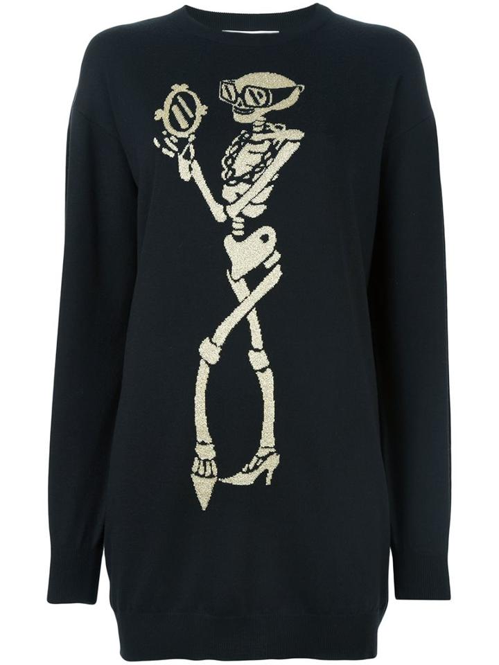 Moschino Skeleton Intarsia Jumper Dress