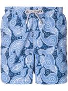 Mc2 Saint Barth Paisley Print Swim Trunks - Blue