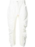 Stella Mccartney - Cropped Trousers - Women - Cotton/linen/flax/polyamide - 42, White, Cotton/linen/flax/polyamide