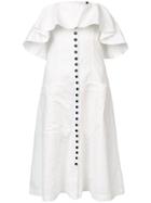 Apiece Apart Off-shoulder Shirt Dress - White