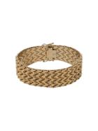 Katheleys Pre-owned 1950's 18kt Gold Geometric Articulated Bracelet