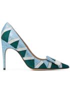 Sergio Rossi Glitter Detail Pumps - Blue