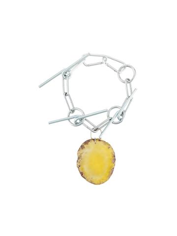 Chopova Lowena Gem Embellished Chain Choker - Silver